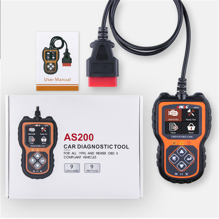 Ancel As200 Obd2 Scanner Car Diagnostic Tool Engine Test