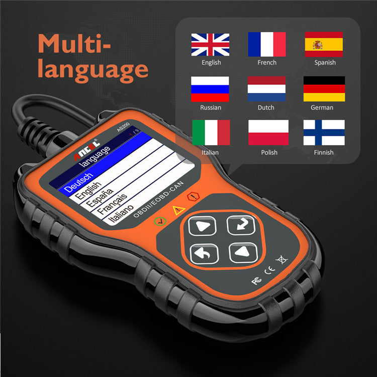 Ancel As200 Obd2 Scanner Car Diagnostic Tool Engine Test