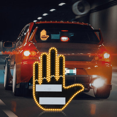 Funny New LED Illuminated Gesture Light Car Finger Light
